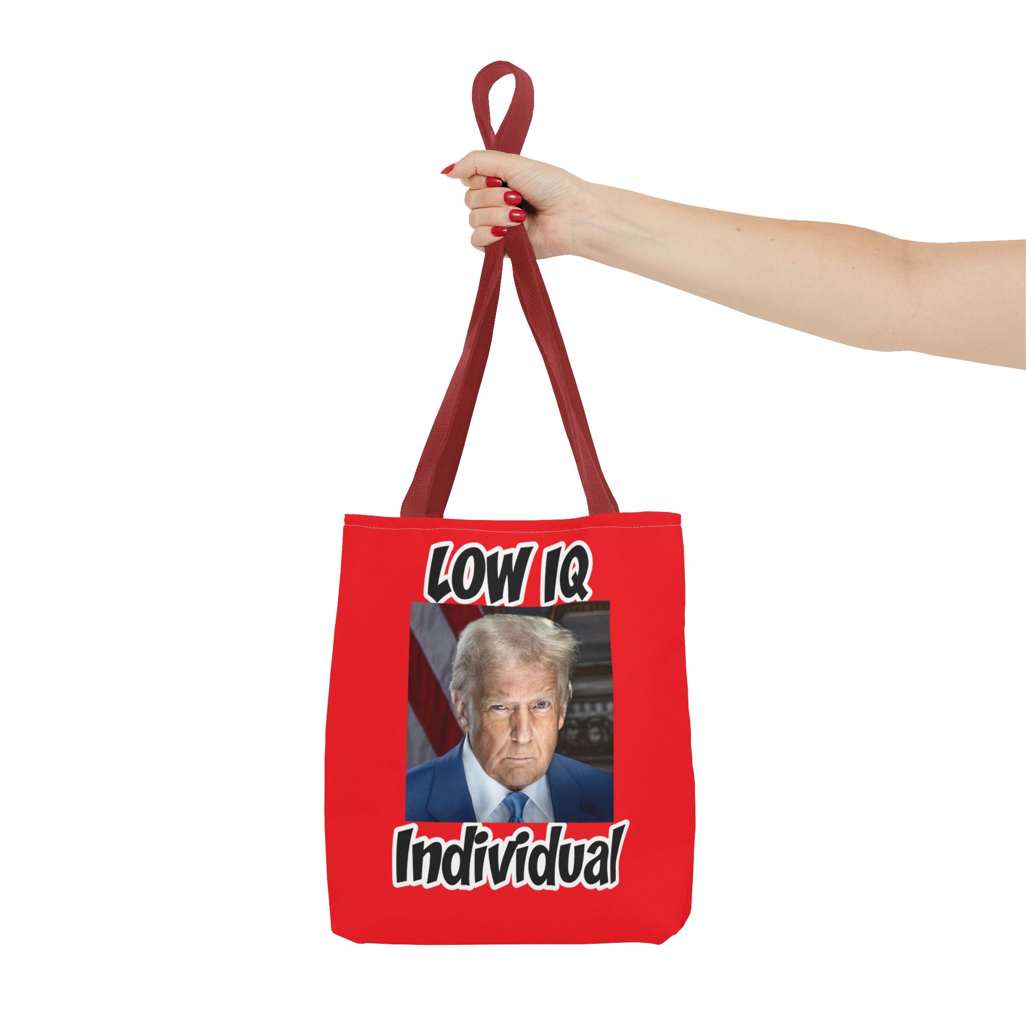 Anti Trump Tote Bag - Low IQ Individual - Political Satire Bag - Anti MAGA Tote - Democrat Gift - Protest Bag