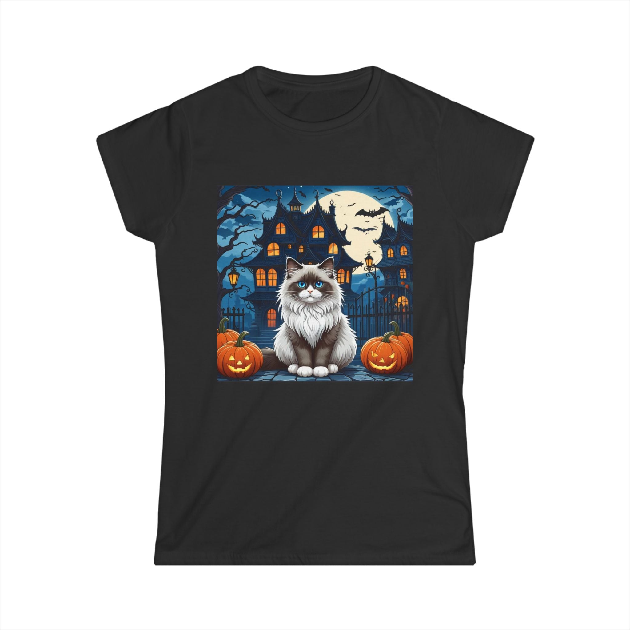 Halloween Ragdolls Cat Shirt - Haunted House Tee - Spooky Cute - Girly Halloween Tshirt - Cat Lover Gift