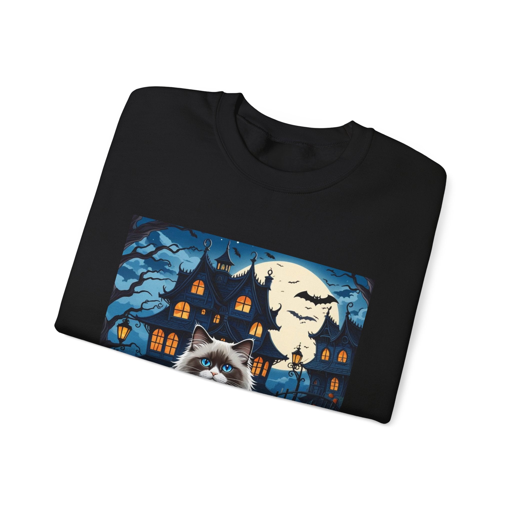 Halloween Ragdolls Cat Sweatshirt - Haunted House Sweater - Spooky Cute - Cat Lover Gift
